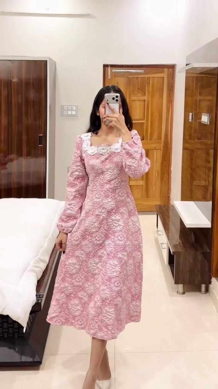 Black Sheer Rose Print Midi Dress