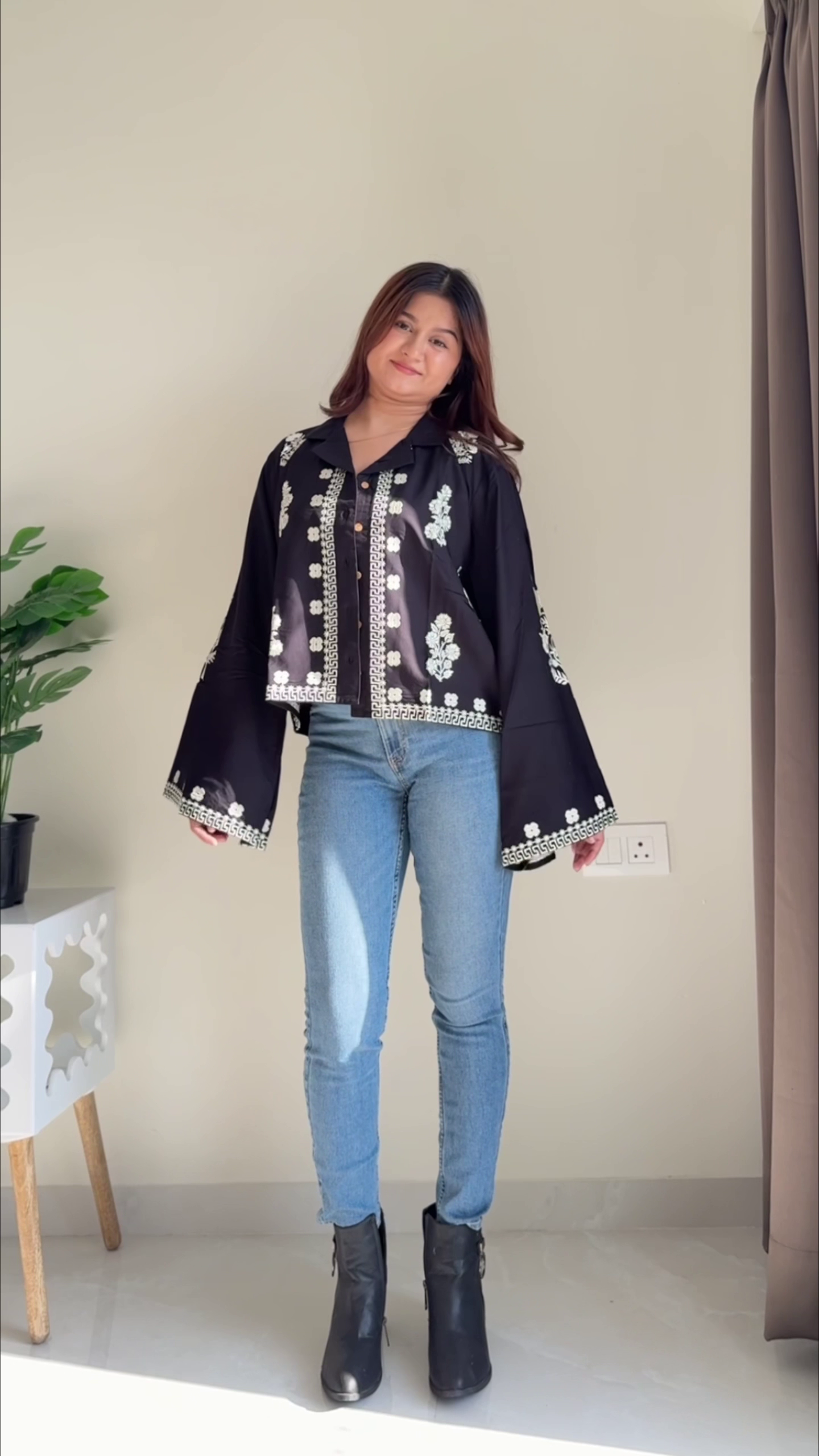 Green Striped Casual Shirt