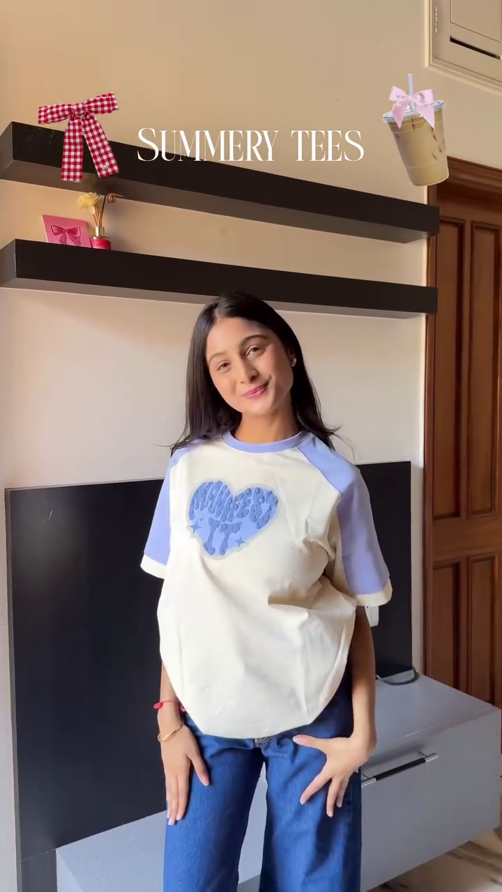 Oversized Cream Graphic Summer T SHIRT