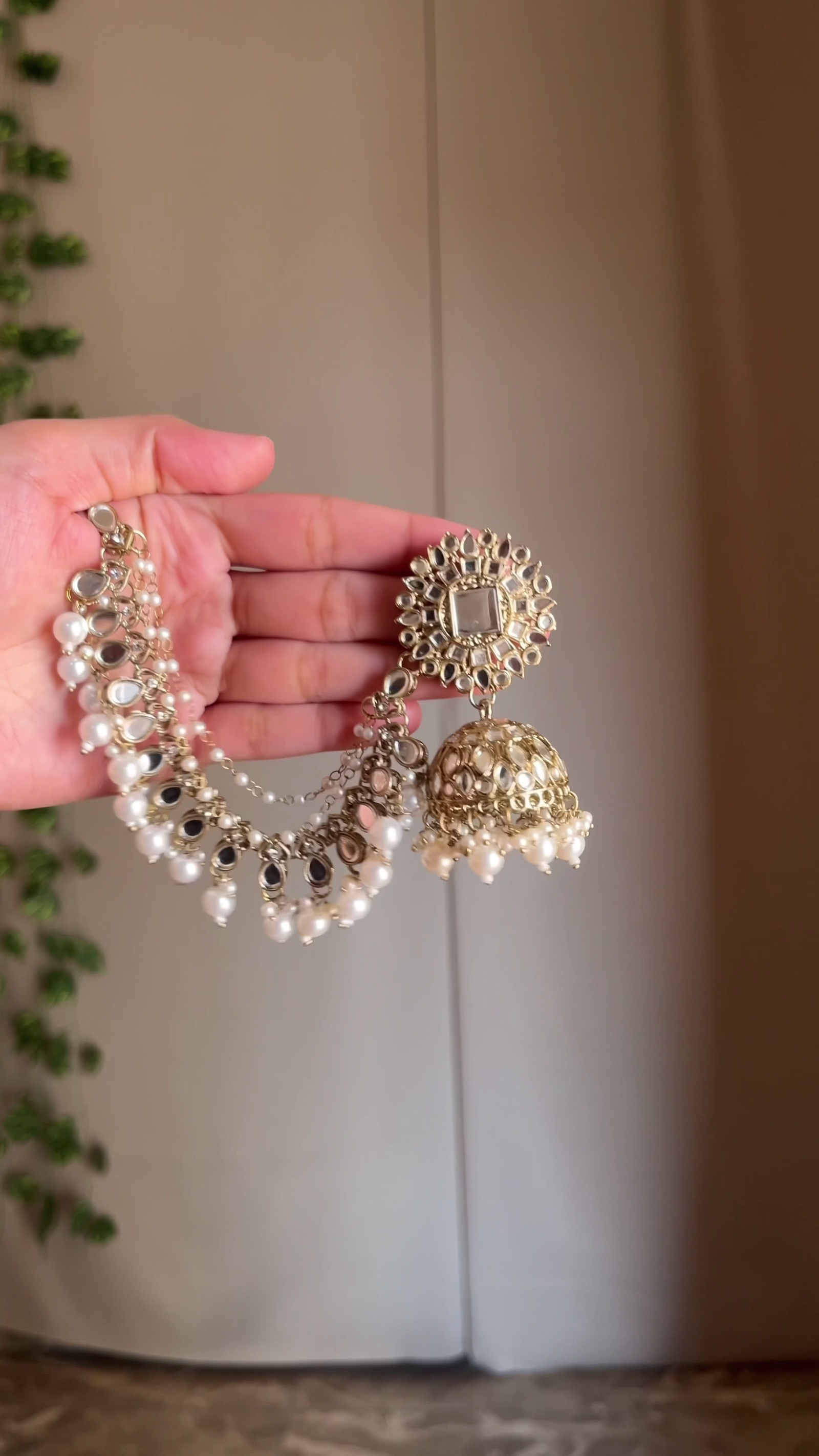 Traditional Kundan Jhumka  Set