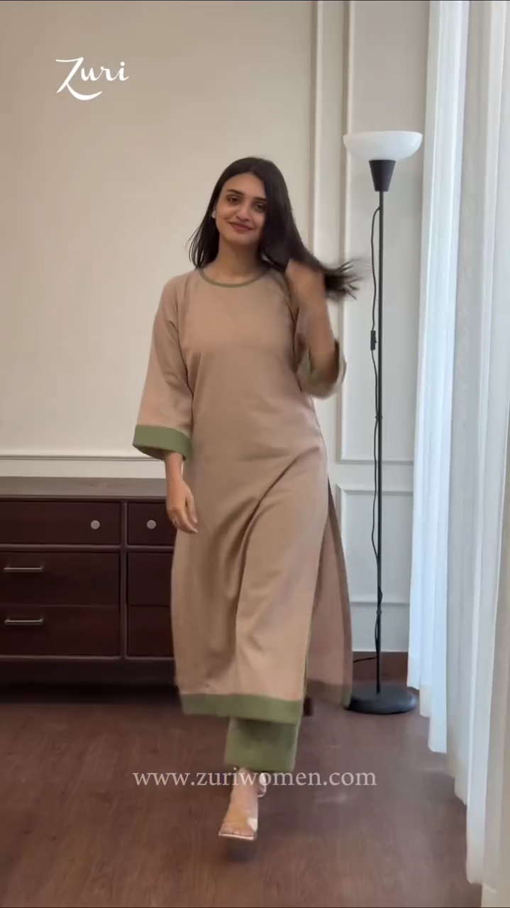 Lavender Lace Detail Kurti