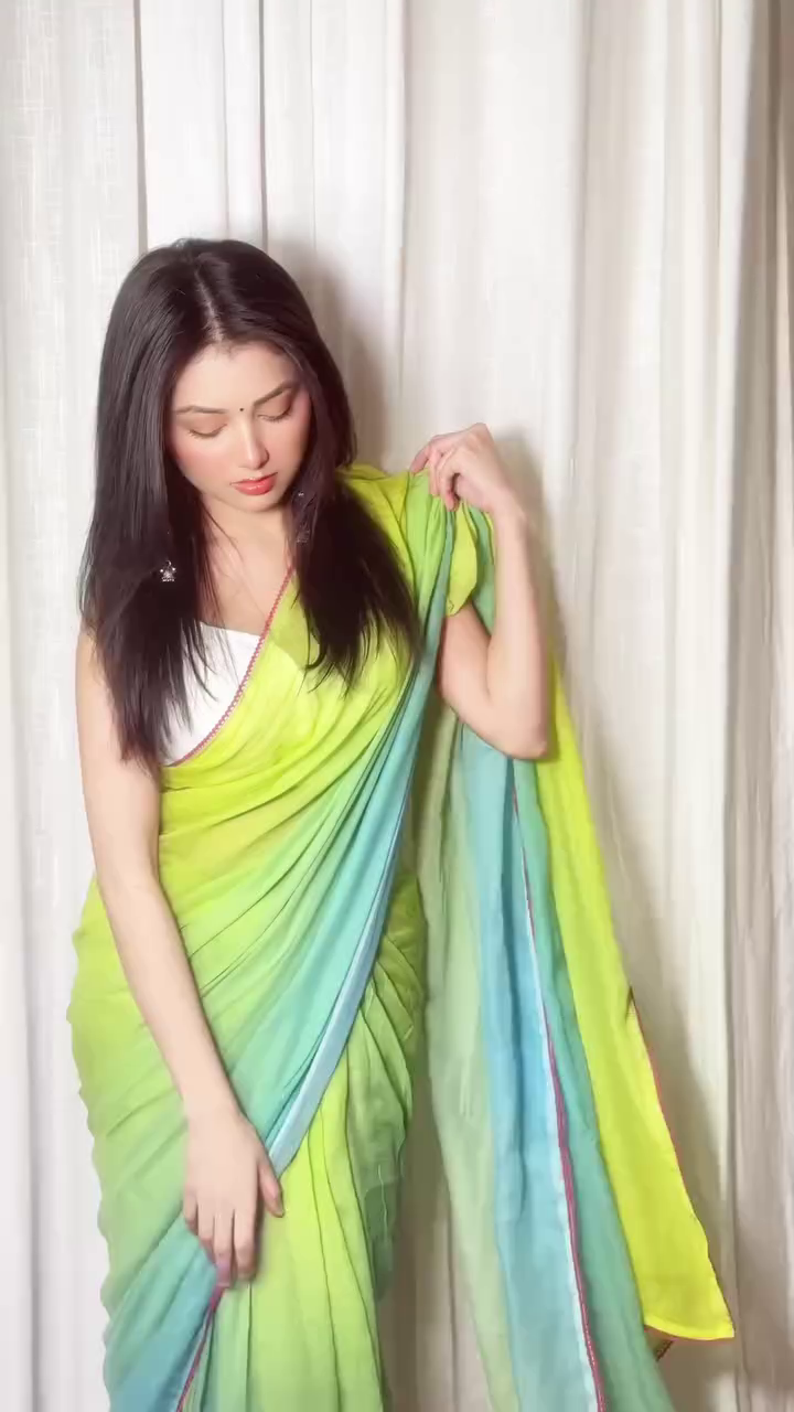 Green Ombre Designer Saree