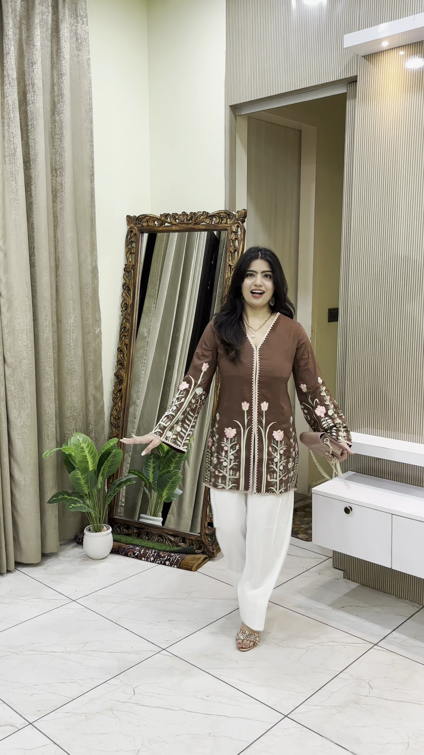 Classic Black Kurta with Printed Dupatta