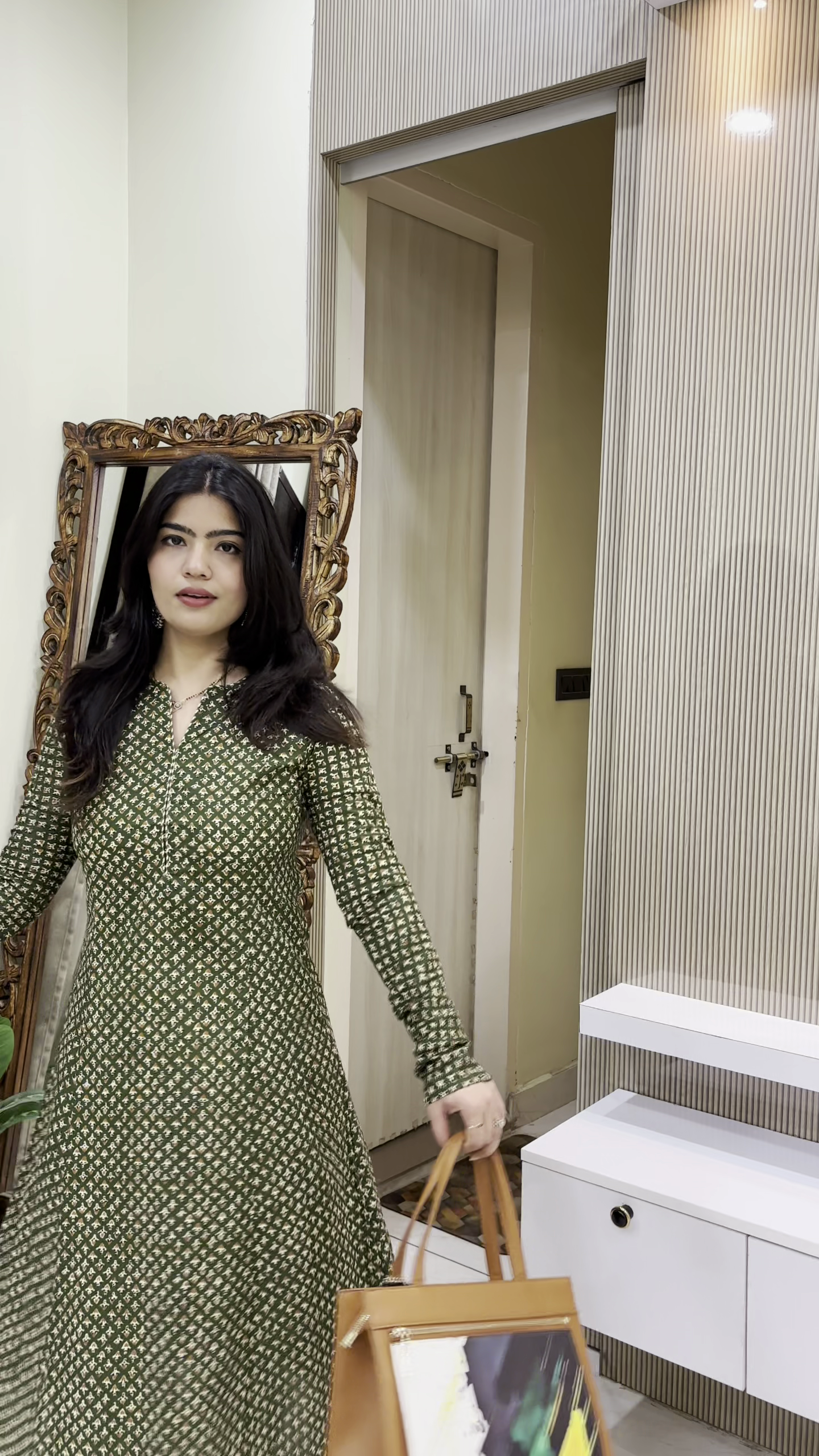 Classic Black Kurta with Printed Dupatta