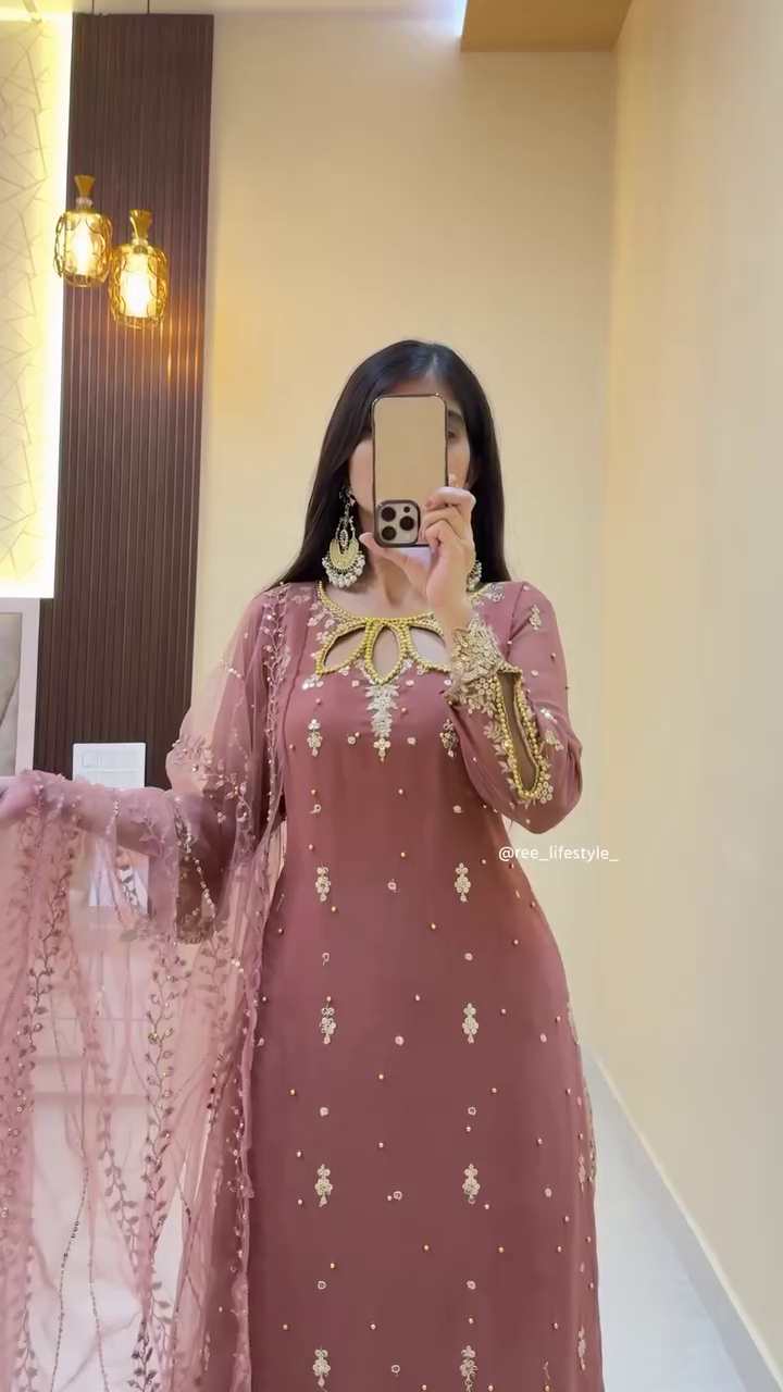 Elegant White Sharara Suit with Dupatta