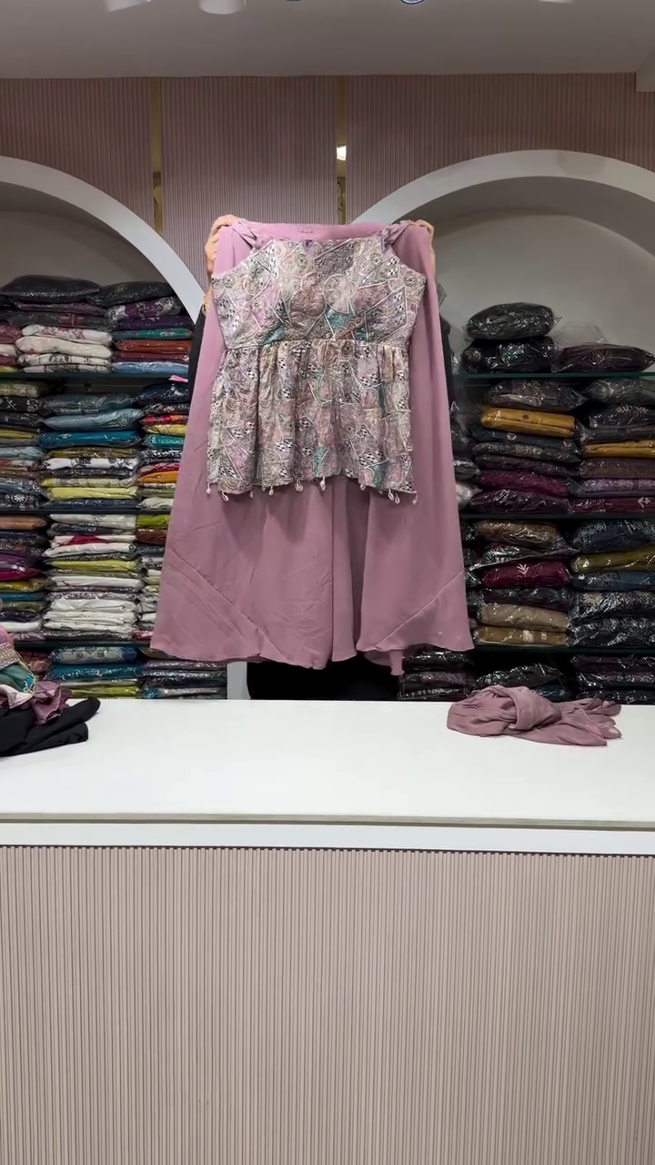 Pastel Pink Embroidered Lehenga Set