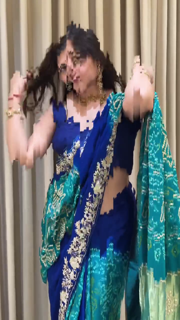 Blue & Teal Designer Banarasi Saree