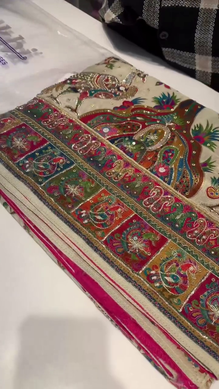 Multicolor Traditional Embroidered Saree