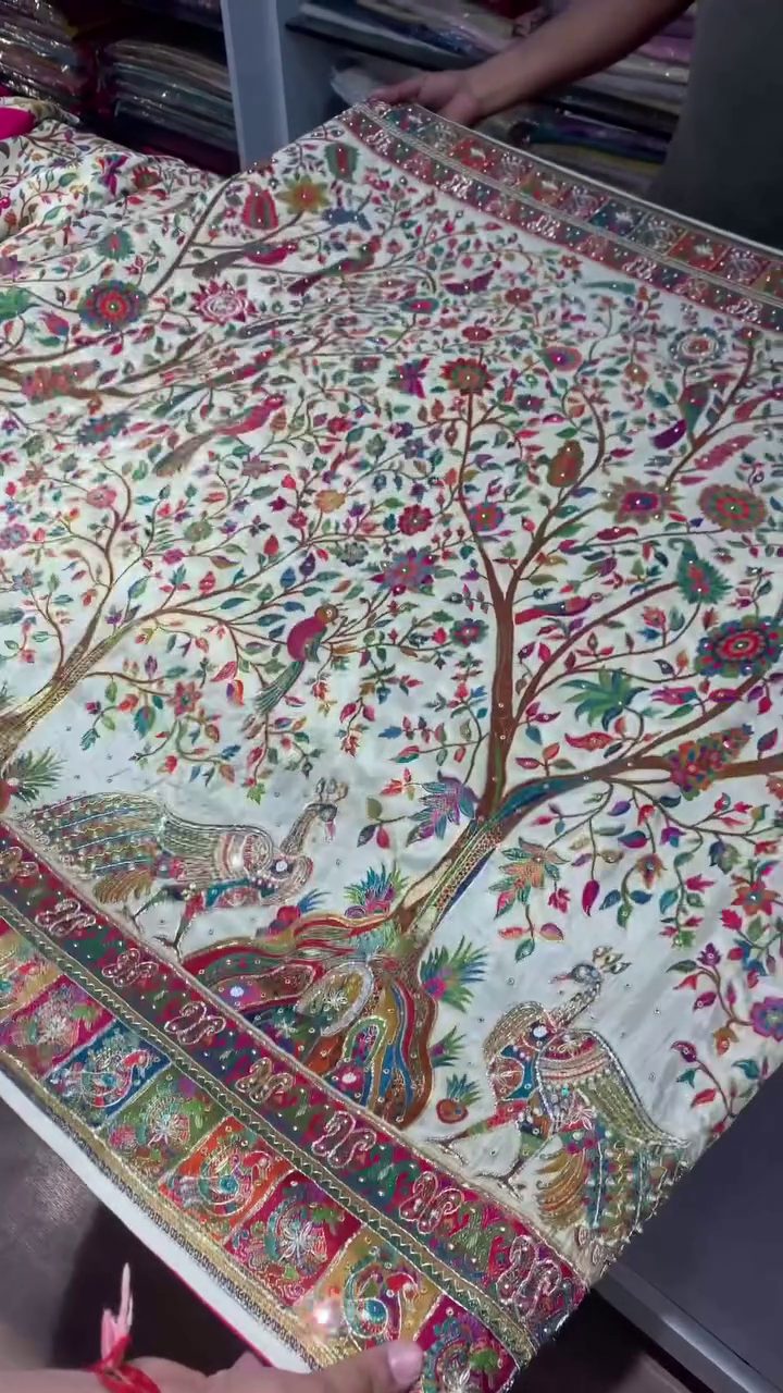 Multicolor Traditional Embroidered Saree