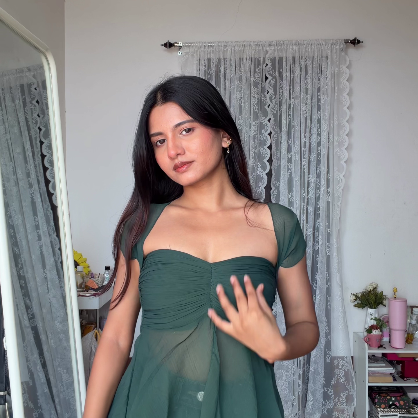 Lime Green Smocked Summer Dress