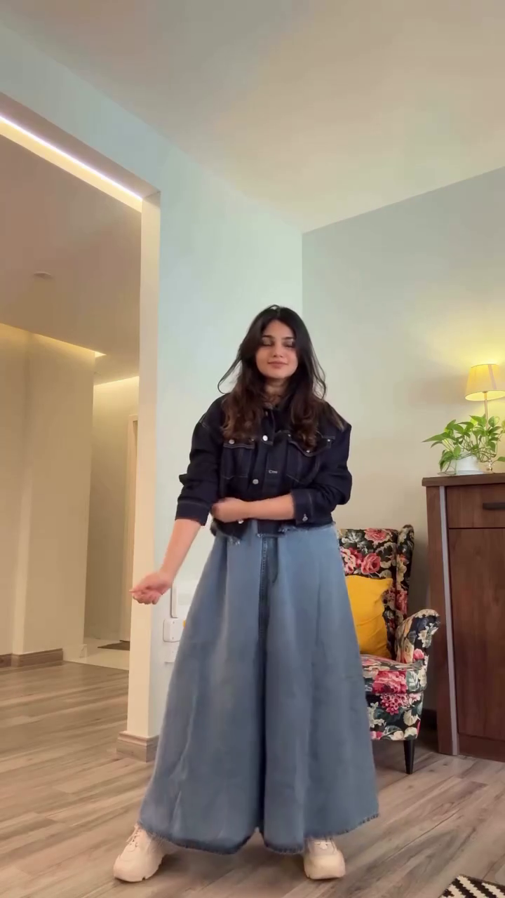 Denim Pinafore Layered Dress