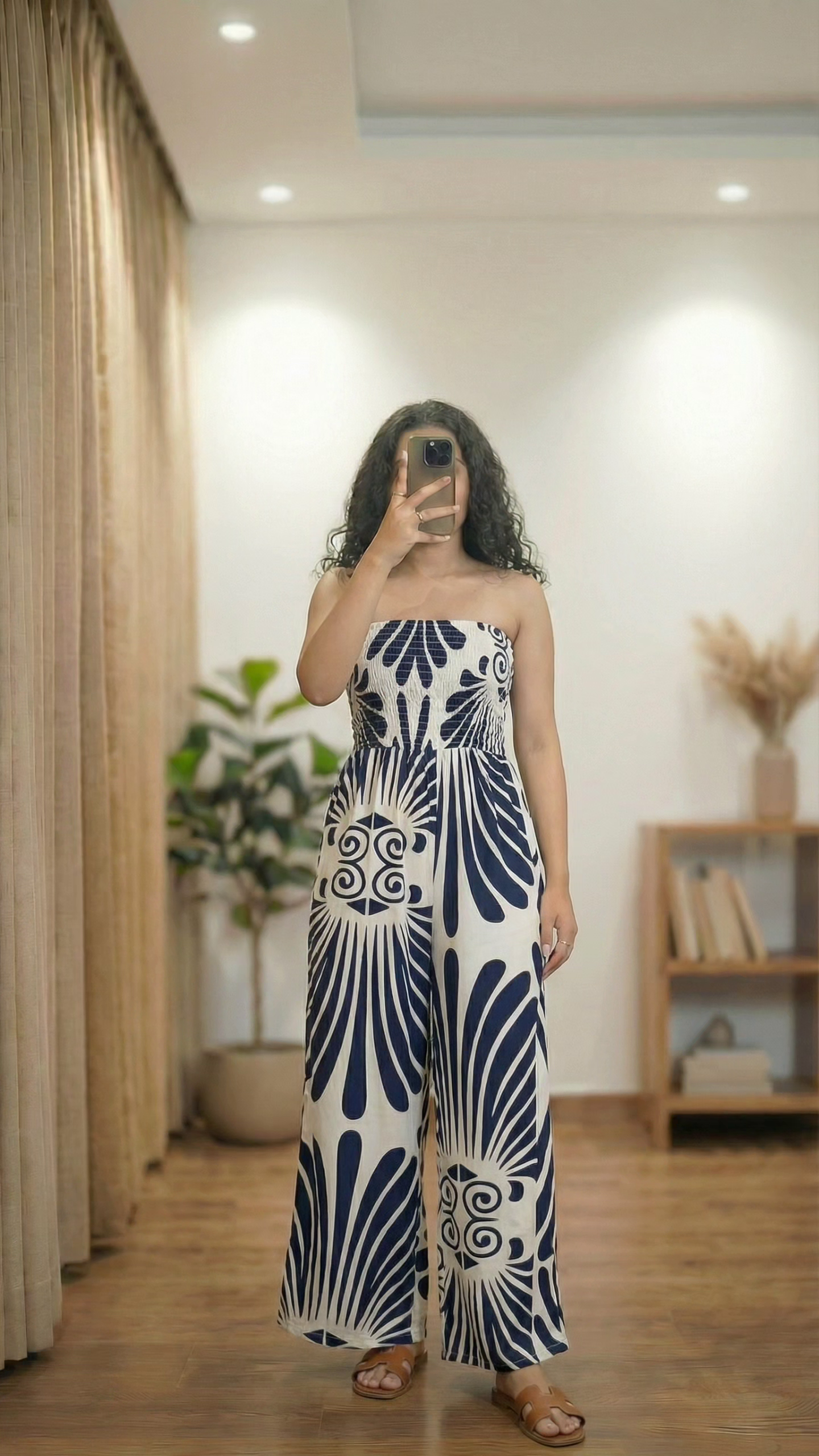 Printed Strap Jumpsuit