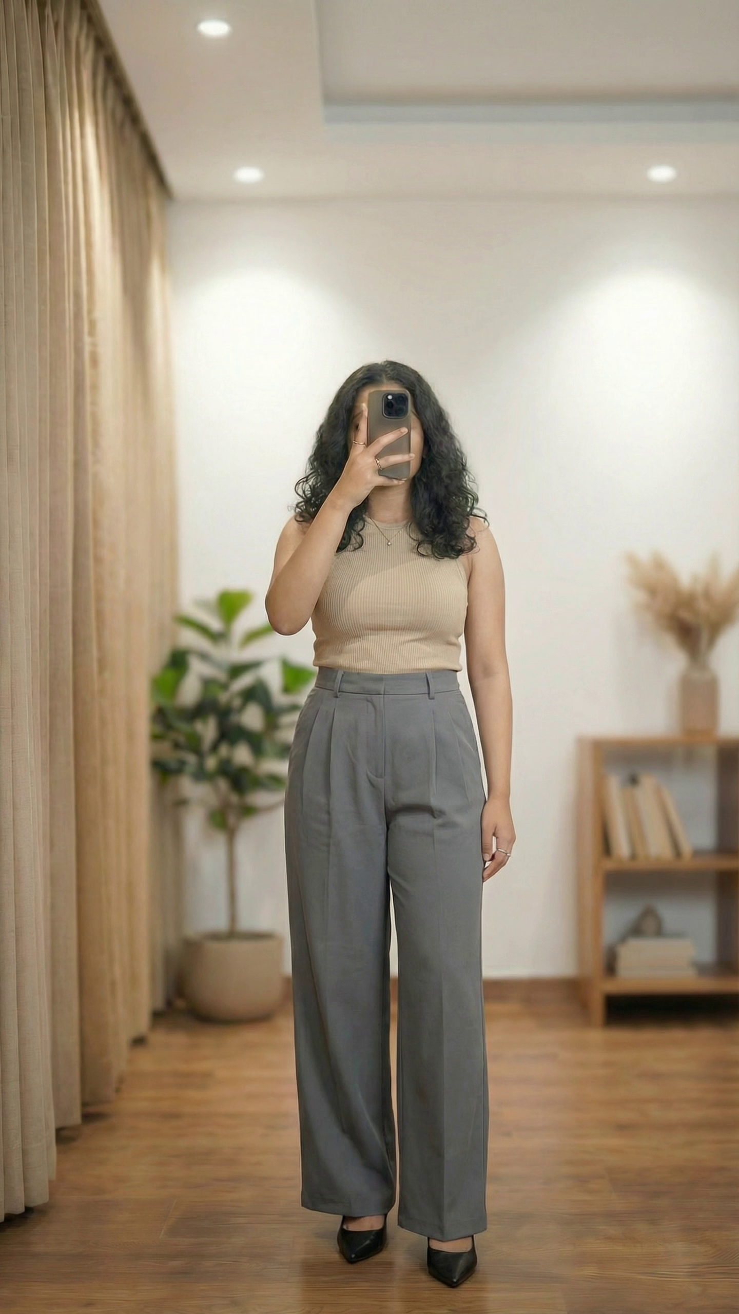 Formal Grey Trousers with Tank Top