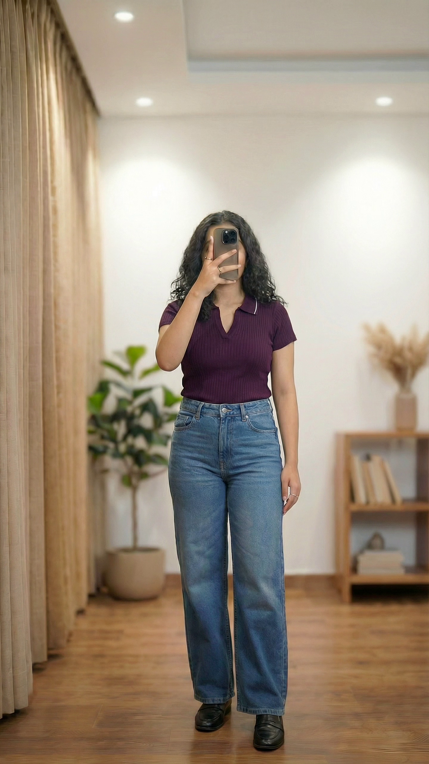 Casual Jeans with Polo Top