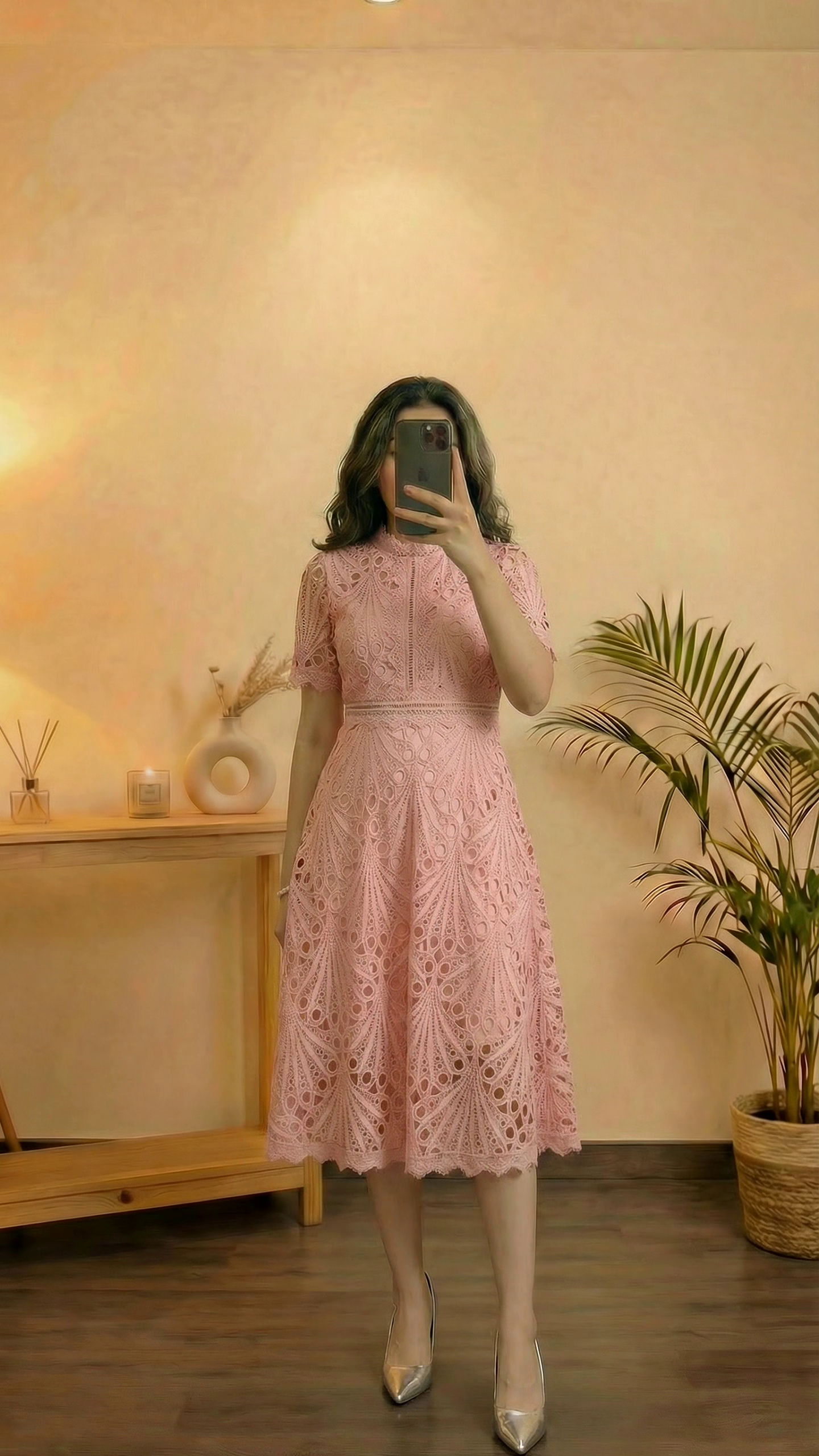 Lavender Floral Party Dress