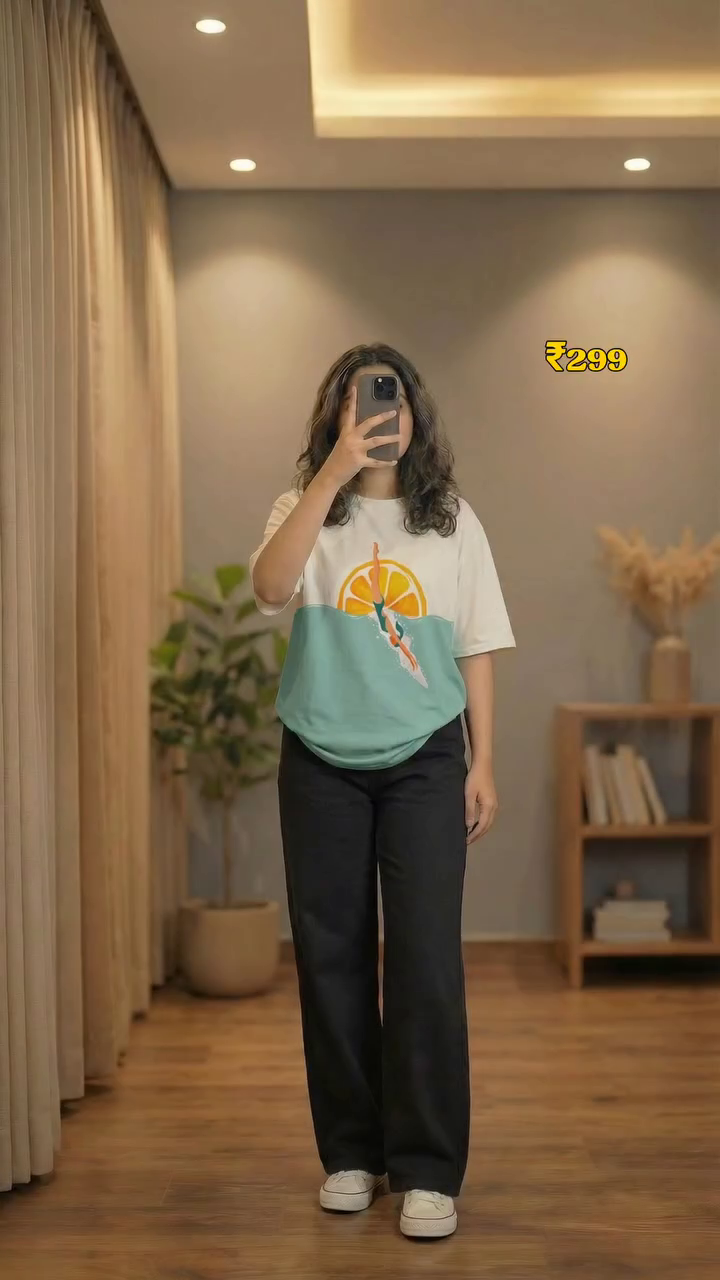 Casual Graphic Tee with Pants