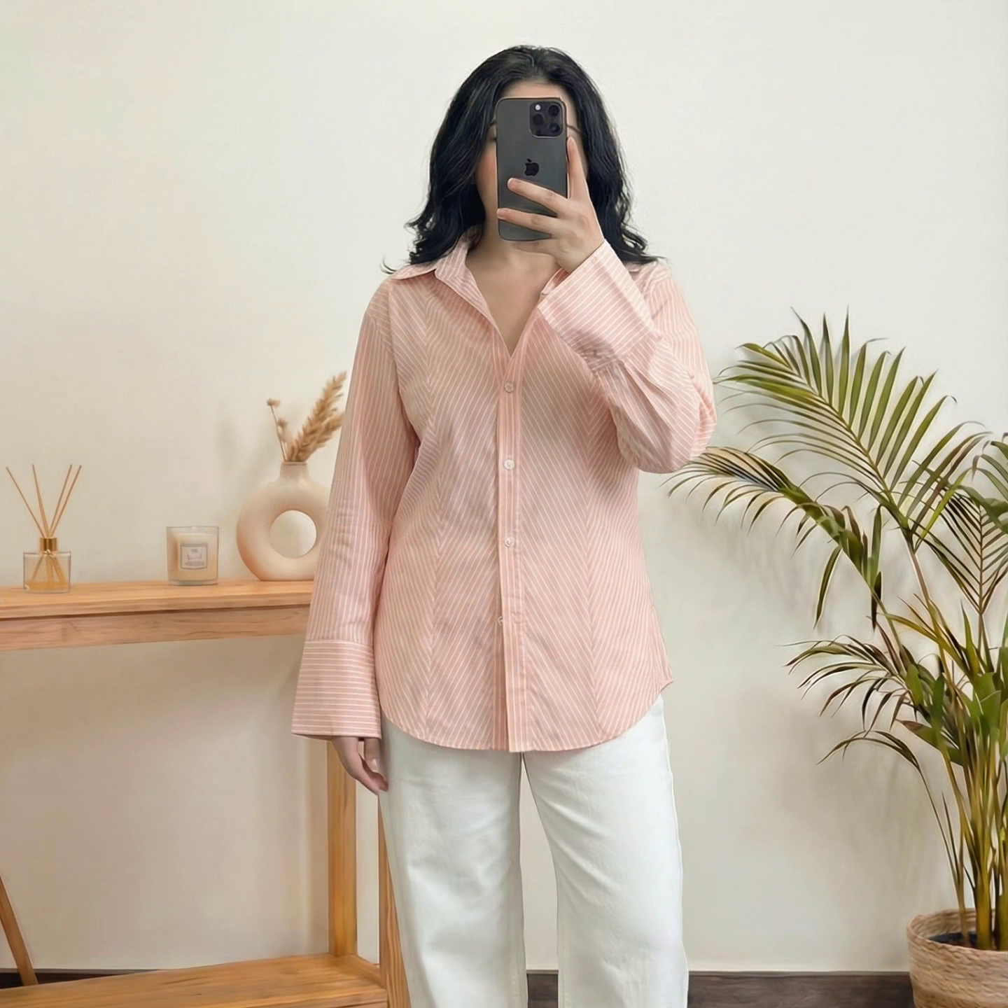 Striped Shirt & White Pants