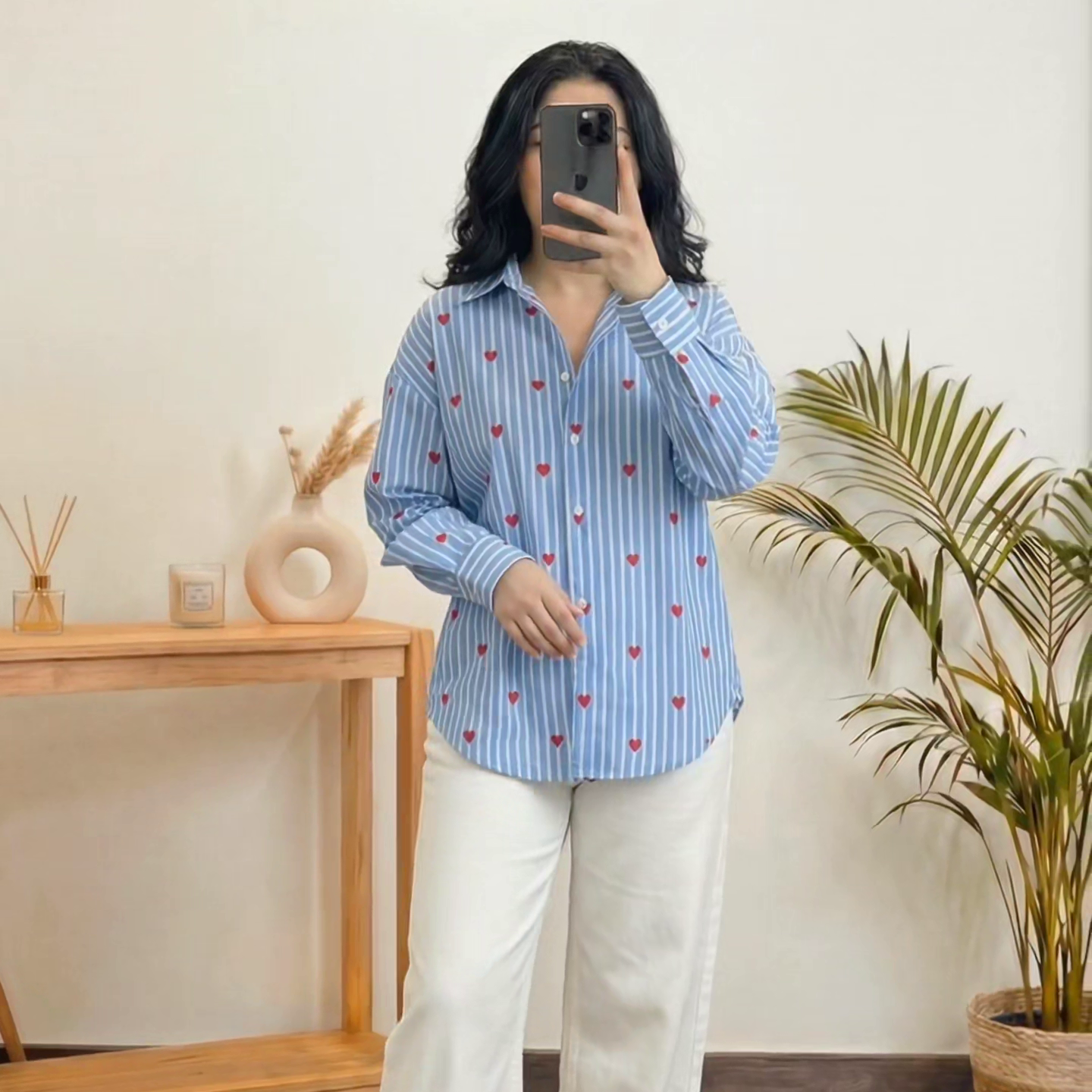 Striped Shirt & White Pants