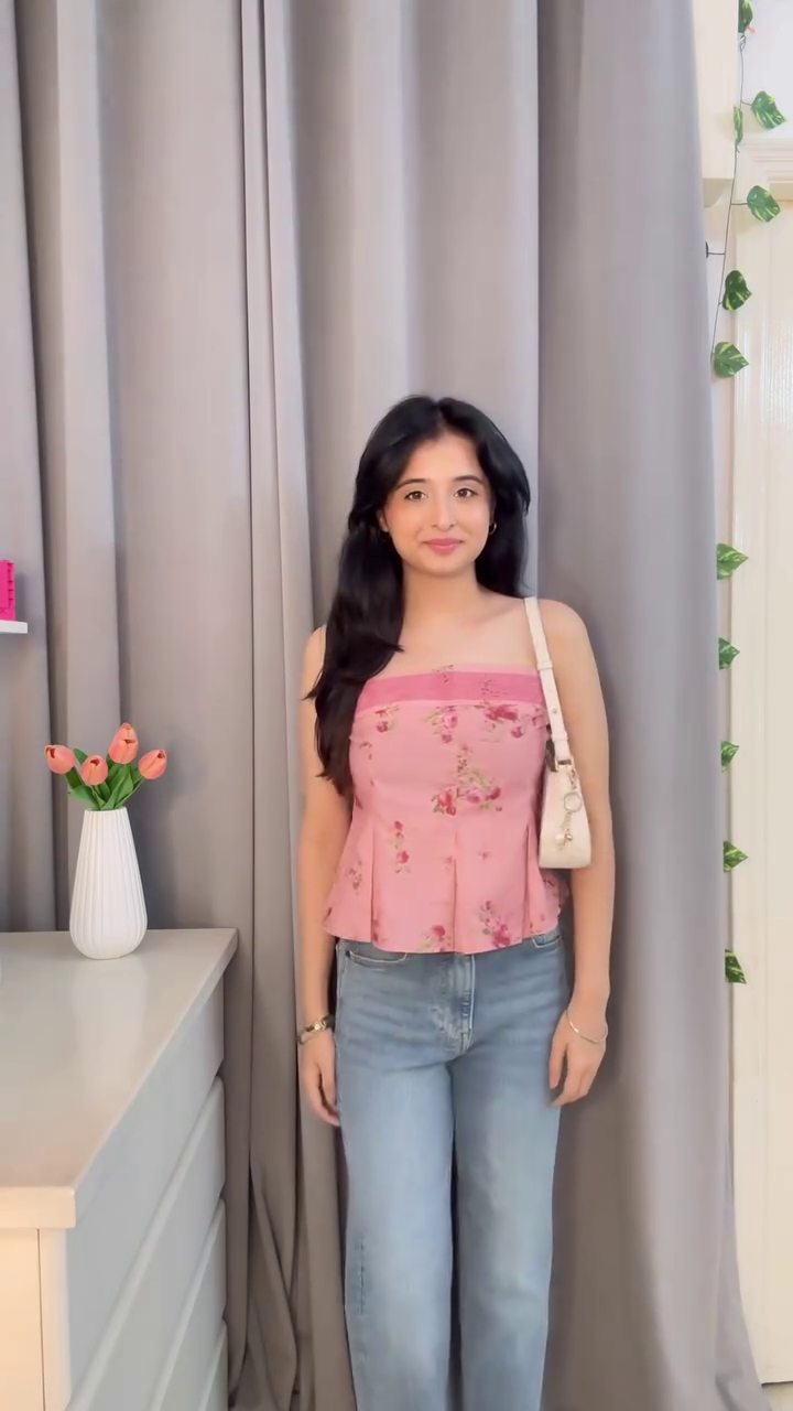 White Corset Top & Blue Jeans