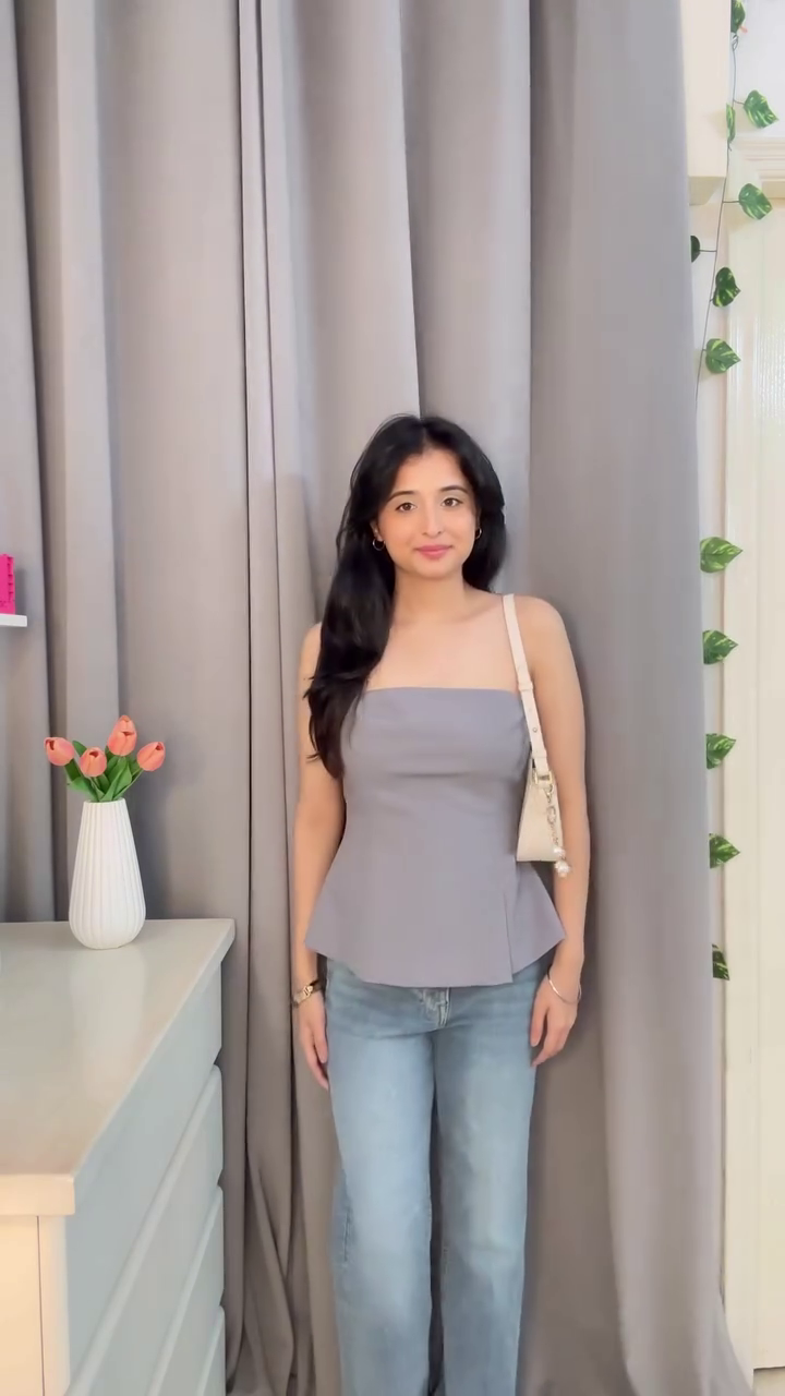 White Corset Top & Blue Jeans