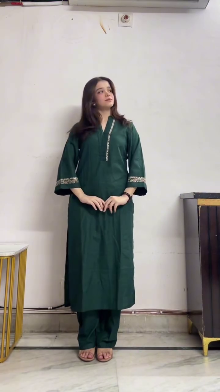 Dark Green Kurta Set