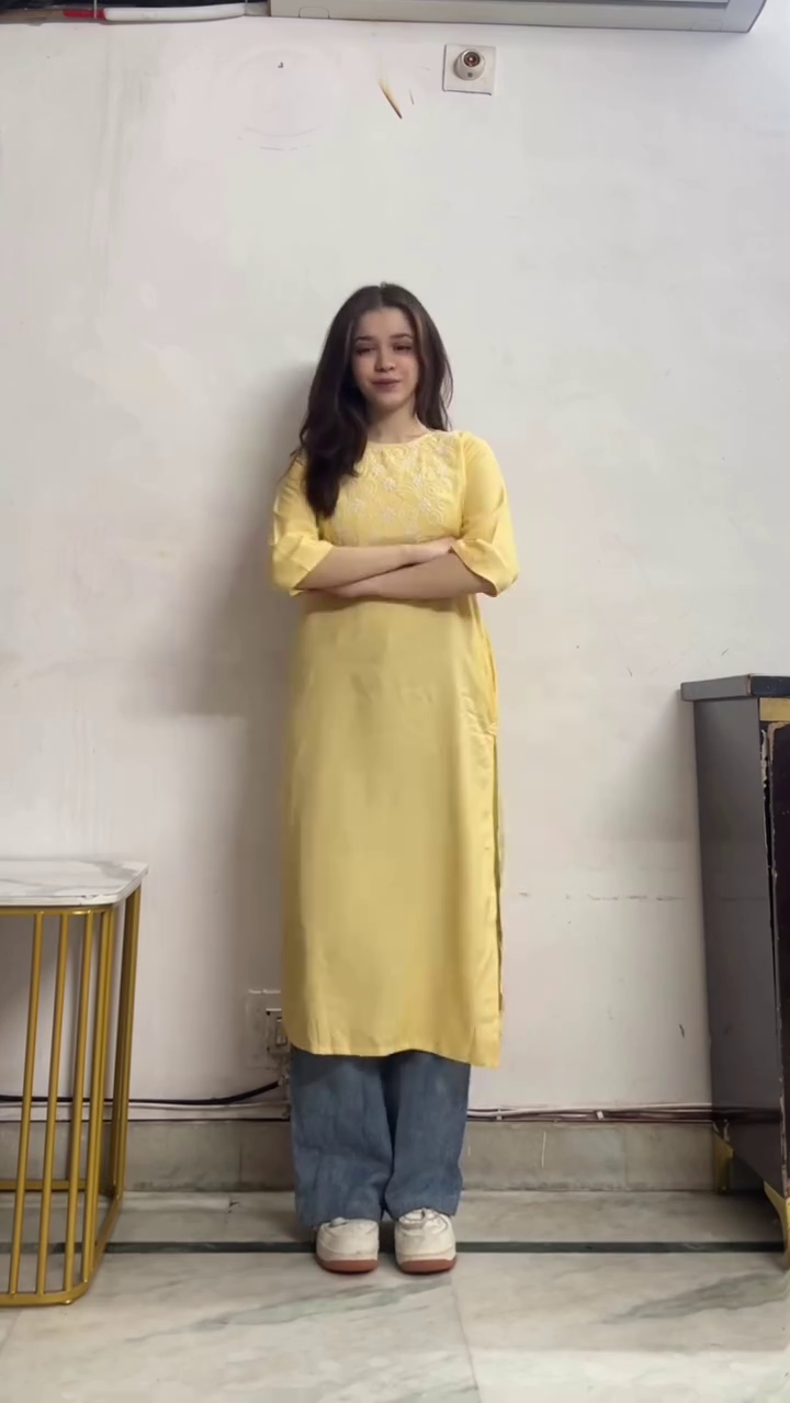 Mint Floral Kurta with Jeans