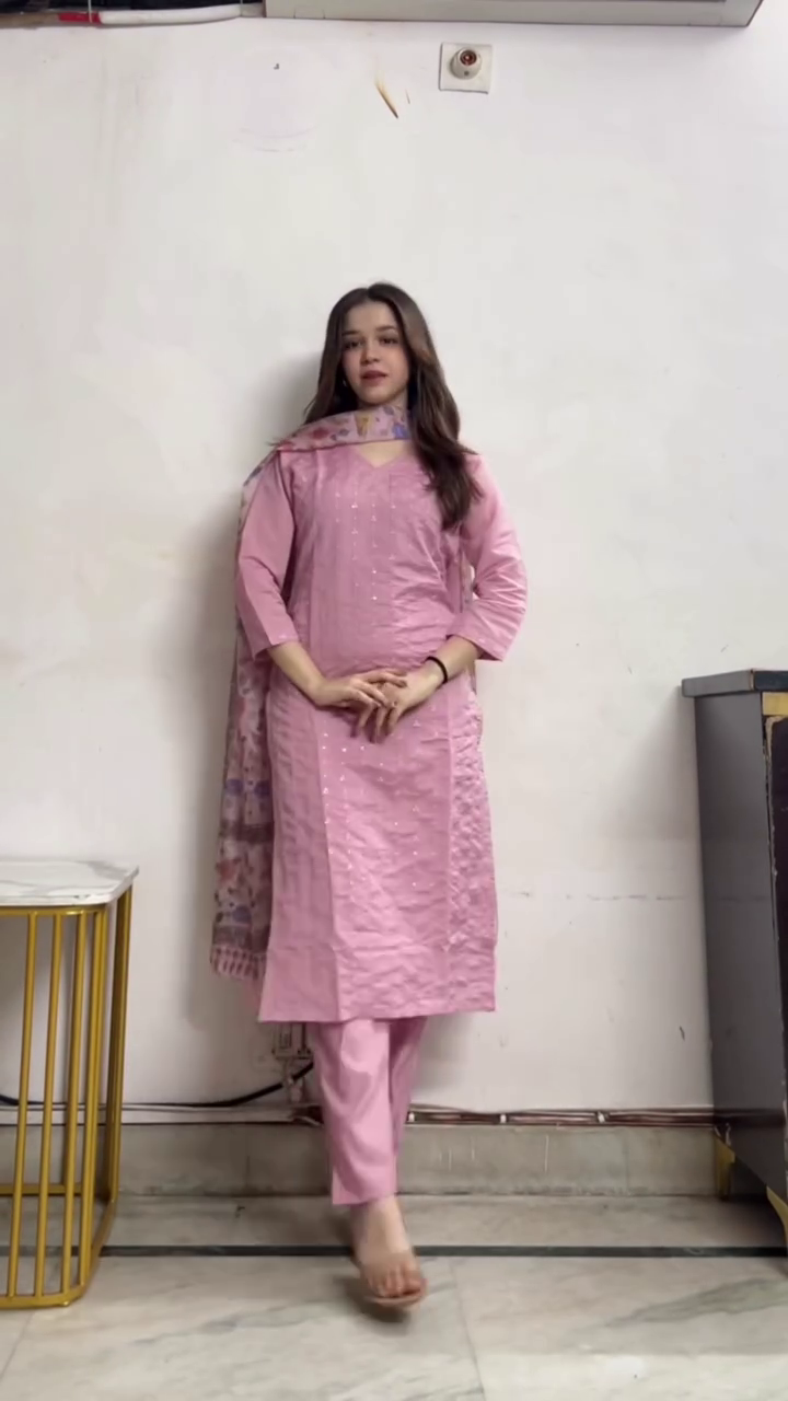 Navy Printed Anarkali Set