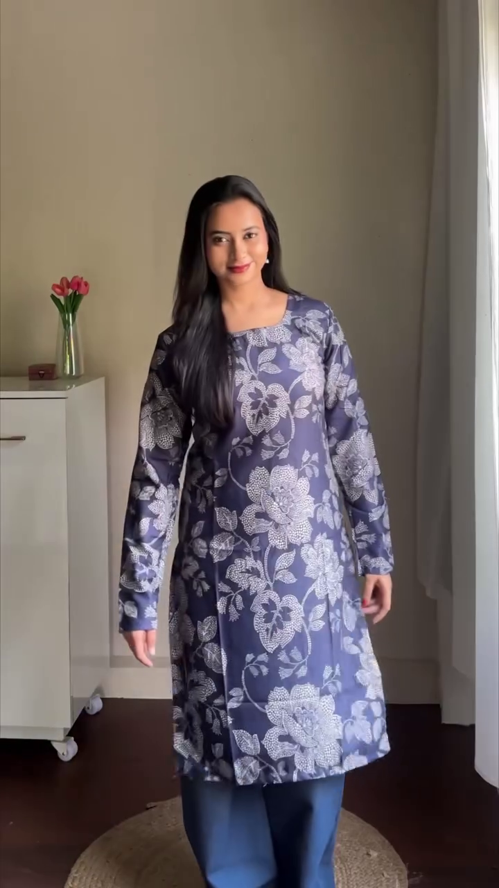 Black Printed Kurta Set