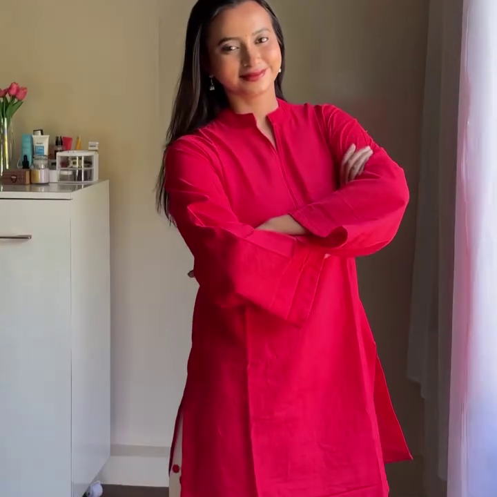 Classic Red Straight Kurta Set