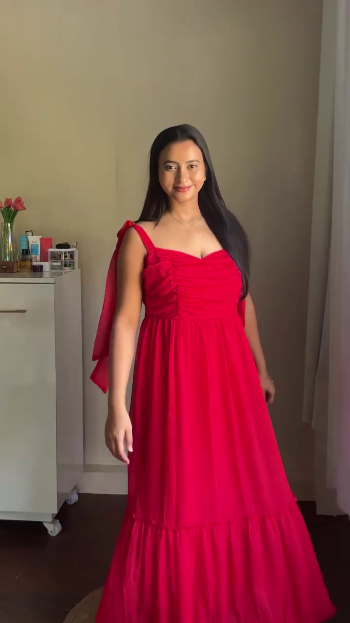 Red One-Shoulder Party Dress