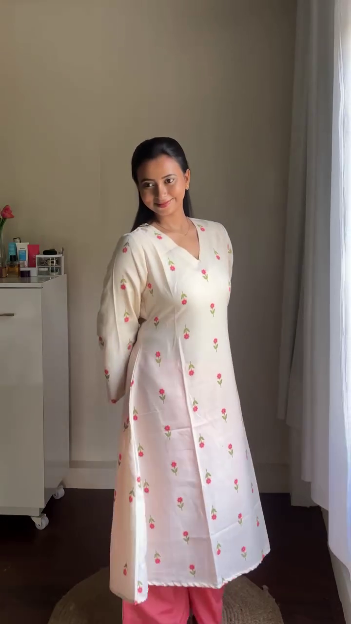 Brown Minimal Printed Kurta Set