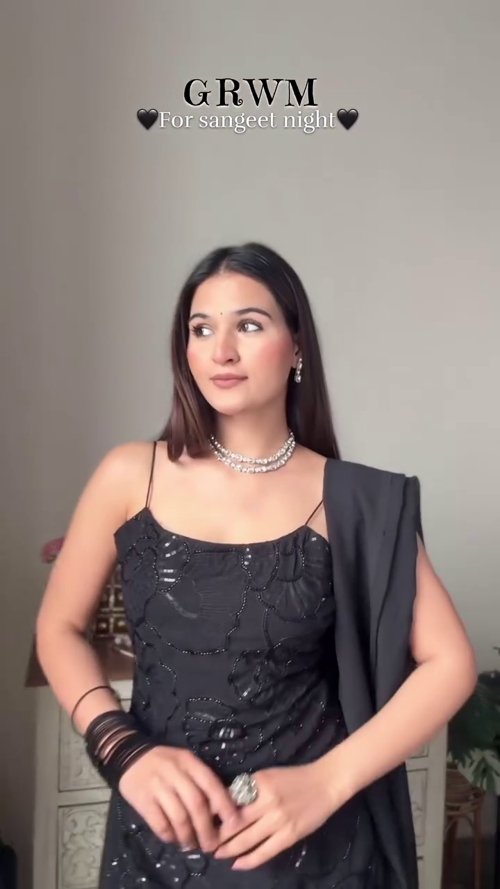 Black Sangeet Co-ord Set