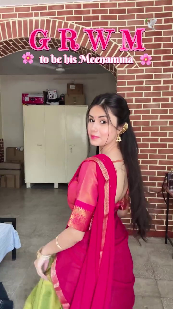 Red & Olive Silk Lehenga Set