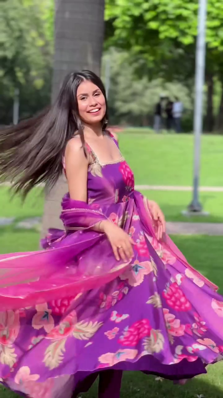 Purple Floral Maxi Dress