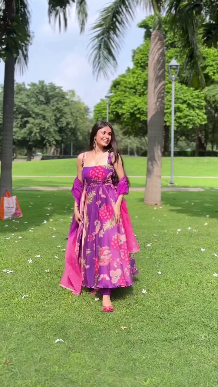 Purple Floral Maxi Dress