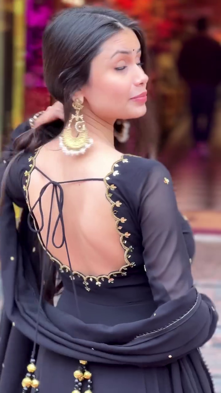 Designer Black Anarkali Suit