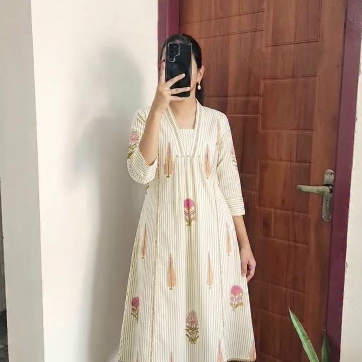 Indigo Blue Embroidered Kurti with Classic Fit