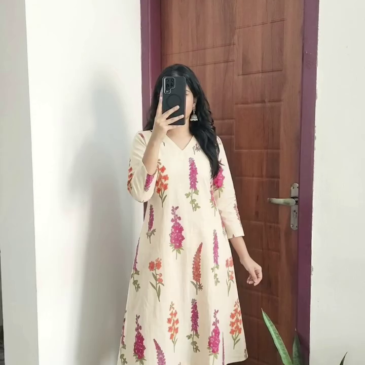 Blue Printed Wrap Dress with Modern Silhouette