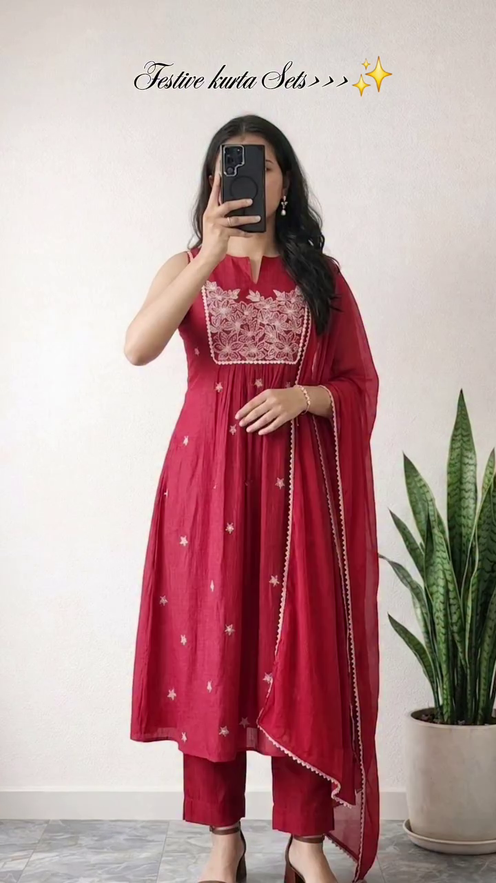 Emerald Green Festive Kurta Set with Dupatta